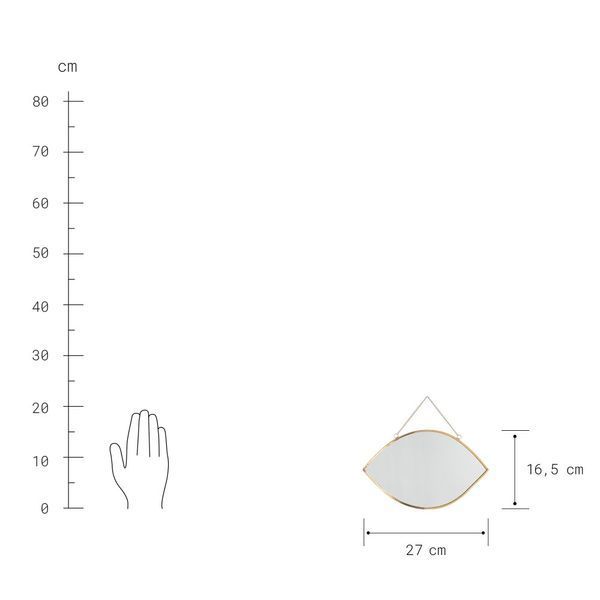 Дзеркало CARAT 27х16.5 см. H:27 см. L:16.5 см. 1000344011 1000344011 фото
