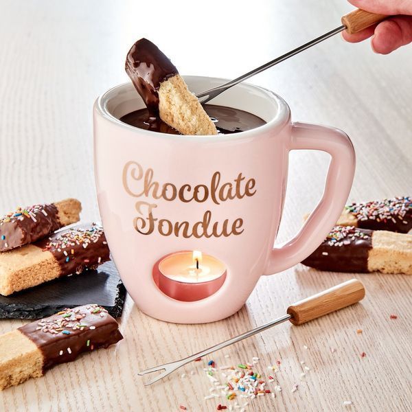 Фондю зі столовими приборами CHOCOLATE FONDUE 13.5х10х11 см. O:10 см. H:13.5 см. L:11 см. 10225381 10225381 фото