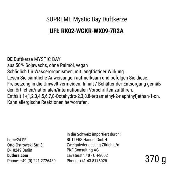 Свічка ароматизована &laquo;містик бей&raquo; SUPREME O:10 см. H:10 см. V:370 гр. 1000486442 1000486442 фото