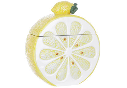 Изображение Банка керамичесая Lemon BONA 17x7x19.5 см. H:19.5 см. L:17 см. V:900 мл. 928-103