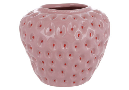 Изображение Ваза керамическая Strawberry BONA 13.5x3.5x12 см. H:12 см. L:13.5 см. 998-007