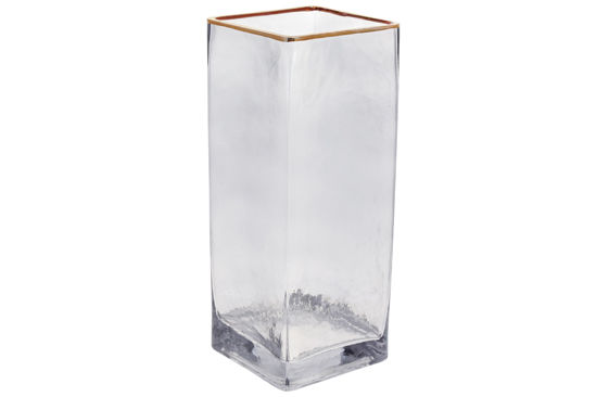 Изображение Ваза стеклянная Эвиан BONA 10x10x25 см. H:25 см. L:10 см. 591-303
