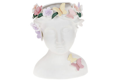 Изображение Ваза -кашпо фарфоровое Муза BONA 14x14x18 см. H:18 см. L:14 см. 727-493