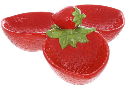 Изображение Менажница керамическая Strawberry BONA 24x9.5 см. H:9.5 см. 928-043