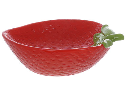 Изображение Пиала керамическая Strawberry  25.5x19.5x7.5 см. H:7.5 см. L:25.5 см. V:800 мл. 928-041