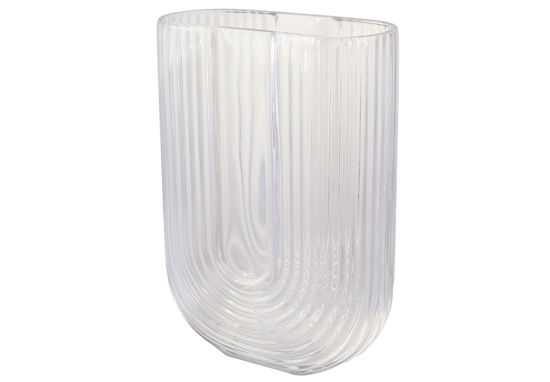Изображение Ваза стеклянная Uno BONA 13x6x17.5 см. H:17.5 см. L:13 см. 992-279