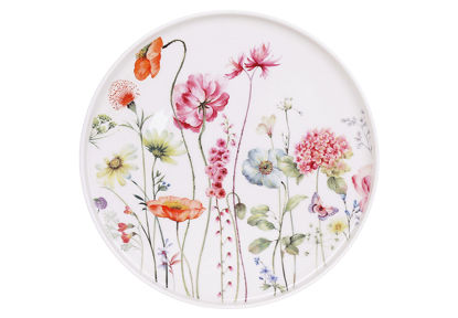 Изображение Тарелка фарфоровая Flower Garden BONA 25.5x2 см. H:2 см. K045