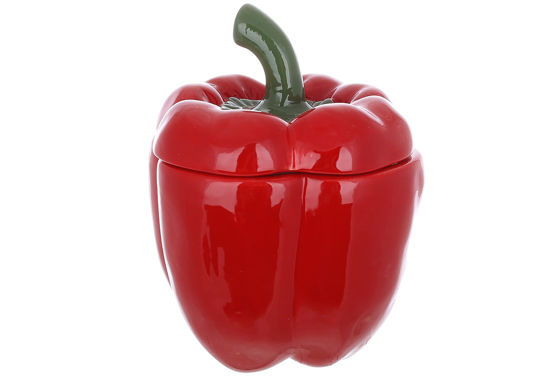 Зображення Банка керамічна "Pepper" BONA 11x11x15.5 см. H:15.5 см. L:11 см. V:550 мл. 928-080
